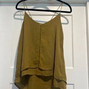GORGEOUS flowy olive green H&M sleeveless blouse (gently worn)